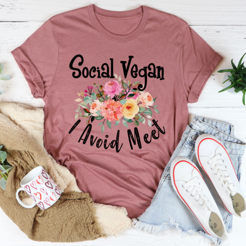 Social Vegan I Avoid Meet Tee